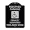 Signmission Reserved Parking Penalty $100 to $500 Tow-Away Zone withAluminum Sign, 24" x 18", BS-1824-22989 A-DES-BS-1824-22989 - alternate 1